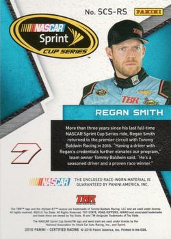 2016 Panini Certified - Sprint Cup Swatches Mirror Blue #SCS-RS Regan Smith Back