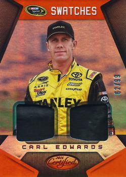 2016 Panini Certified - Sprint Cup Swatches Dual Mirror Orange #SCS-CE1 Carl Edwards Front