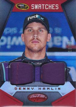 2016 Panini Certified - Sprint Cup Swatches Dual Mirror Red #SCS-DH Denny Hamlin Front