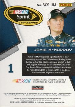 2016 Panini Certified - Sprint Cup Swatches Dual Mirror Silver #SCS-JM Jamie McMurray Back
