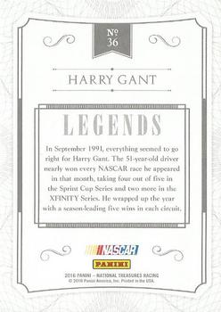 2016 Panini National Treasures - Century Silver #36 Harry Gant Back