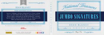 2016 Panini National Treasures - Jumbo Firesuit Patch Signature Booklet - Manufacturer's Logo #RB Ryan Blaney Back