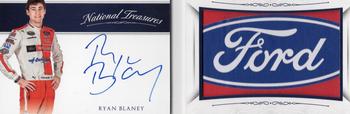 2016 Panini National Treasures - Jumbo Firesuit Patch Signature Booklet - Manufacturer's Logo #RB Ryan Blaney Front