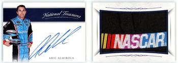 2016 Panini National Treasures - Jumbo Firesuit Patch Signature Booklet - NASCAR #AA Aric Almirola Front