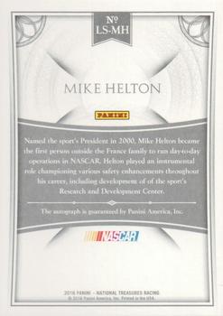 2016 Panini National Treasures - Legendary Signatures - Silver #LS-MH Mike Helton Back