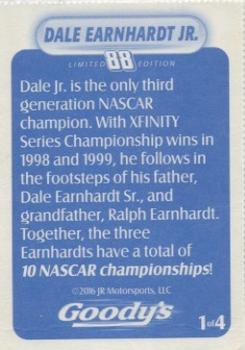2016 Goody's Dale Jr. Photo Finish #1 Dale Earnhardt Jr. Back