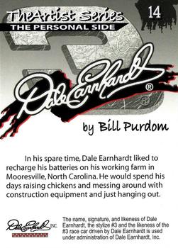 2002 Dale Earnhardt The Artist Series #14 Dale Earnhardt Back