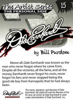 2002 Dale Earnhardt The Artist Series #15 Dale Earnhardt Back