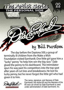 2002 Dale Earnhardt The Artist Series #22 Dale Earnhardt Back