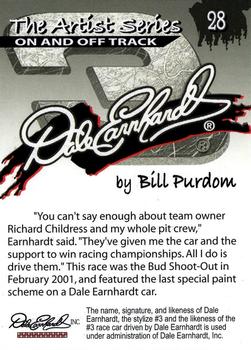 2002 Dale Earnhardt The Artist Series #28 Dale Earnhardt's Car Back