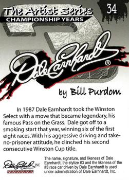 2002 Dale Earnhardt The Artist Series #34 Dale Earnhardt Back