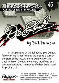 2002 Dale Earnhardt The Artist Series #46 Dale Earnhardt's Car / Dale Earnhardt Jr.'s Car Back