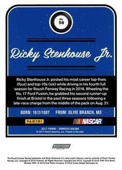 2017 Donruss - Gold Foil #58 Ricky Stenhouse Jr. Back