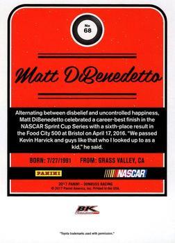 2017 Donruss - Gold Foil #68 Matt DiBenedetto Back