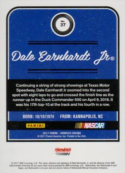 2017 Donruss - Blue Foil #37 Dale Earnhardt Jr. Back