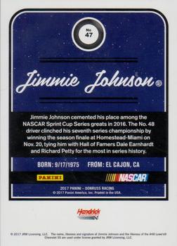 2017 Donruss - Blue Foil #47 Jimmie Johnson Back