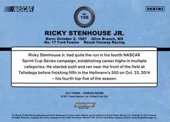 2017 Donruss - Blue Foil #156 Ricky Stenhouse Jr. Back