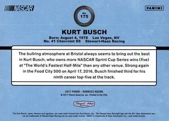 2017 Donruss - Blue Foil #175 Kurt Busch Back