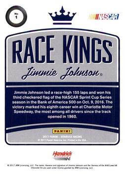 2017 Donruss - Green Foil #1 Jimmie Johnson Back