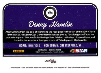2017 Donruss - Green Foil #129 Denny Hamlin Back