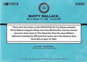 2017 Donruss - Green Foil #143 Rusty Wallace Back