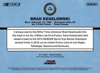 2017 Donruss - Green Foil #149 Brad Keselowski Back