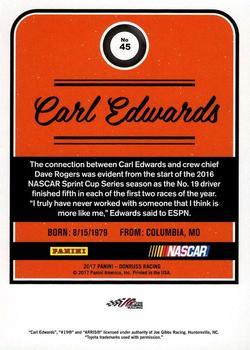 2017 Donruss - Gold Press Proof #45 Carl Edwards Back