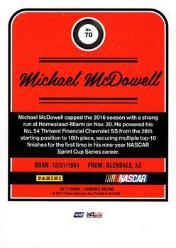 2017 Donruss - Gold Press Proof #70 Michael McDowell Back