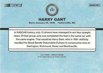 2017 Donruss - Gold Press Proof #151 Harry Gant Back