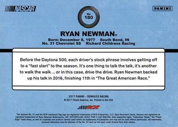 2017 Donruss - Gold Press Proof #180 Ryan Newman Back
