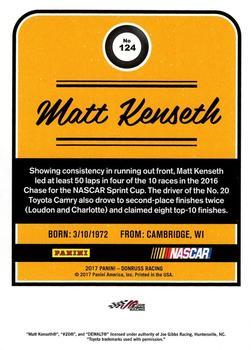 2017 Donruss - Press Proof #124 Matt Kenseth Back