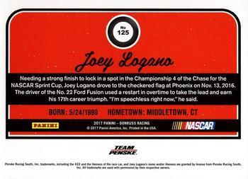 2017 Donruss - Press Proof #125 Joey Logano Back