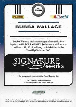 2017 Donruss - Signature Series #SS-BW Bubba Wallace Back