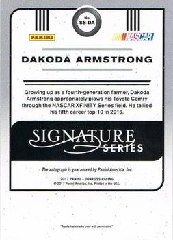 2017 Donruss - Signature Series #SS-DA Dakoda Armstrong Back