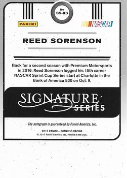 2017 Donruss - Signature Series #SS-RS Reed Sorenson Back