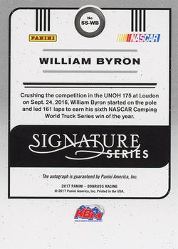 2017 Donruss - Signature Series #SS-WB William Byron Back