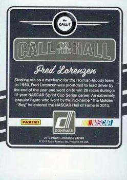 2017 Donruss - Call to the Hall #CALL-7 Fred Lorenzen Back