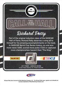 2017 Donruss - Call to the Hall #CALL-11 Richard Petty Back