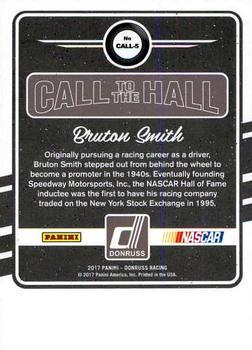 2017 Donruss - Call to the Hall Cracked Ice #CALL-5 Bruton Smith Back