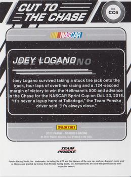 2017 Donruss - Cut to the Chase Cracked Ice #CC6 Joey Logano Back