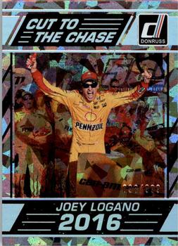 2017 Donruss - Cut to the Chase Cracked Ice #CC9 Joey Logano Front