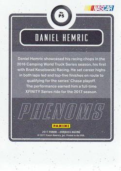 2017 Donruss - Phenoms #P5 Daniel Hemric Back