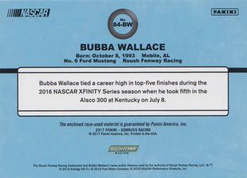 2017 Donruss - Retro Relics 1984 #84-BW Bubba Wallace Back