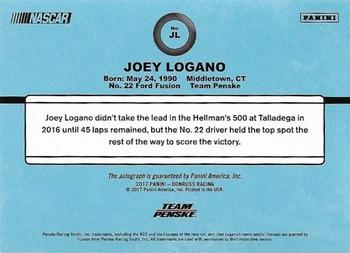2017 Donruss - Retro Signatures 1984 #JL Joey Logano Back