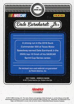 2017 Donruss - Dual Rubber Relics #DRR-DE Dale Earnhardt Jr. Back