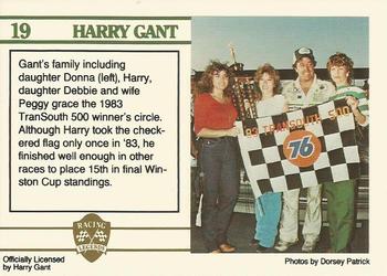 1991 Racing Legends Harry Gant #19 Harry Gant Back