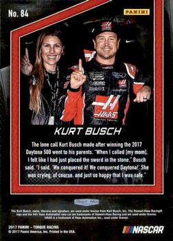 2017 Panini Torque #84 Kurt Busch Back