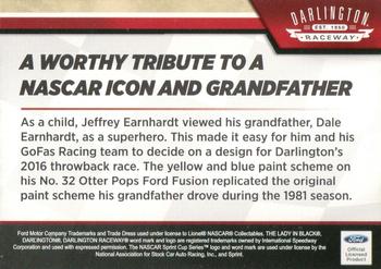 2016 Lionel NASCAR Authentics - Darlington Throwbacks #NNO Jeffrey Earnhardt Back