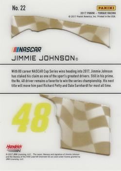 2017 Panini Torque - Clear Vision Gold #22 Jimmie Johnson Back