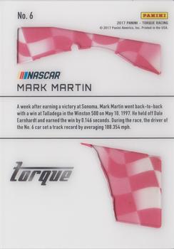 2017 Panini Torque - Clear Vision Red #6 Mark Martin Back
